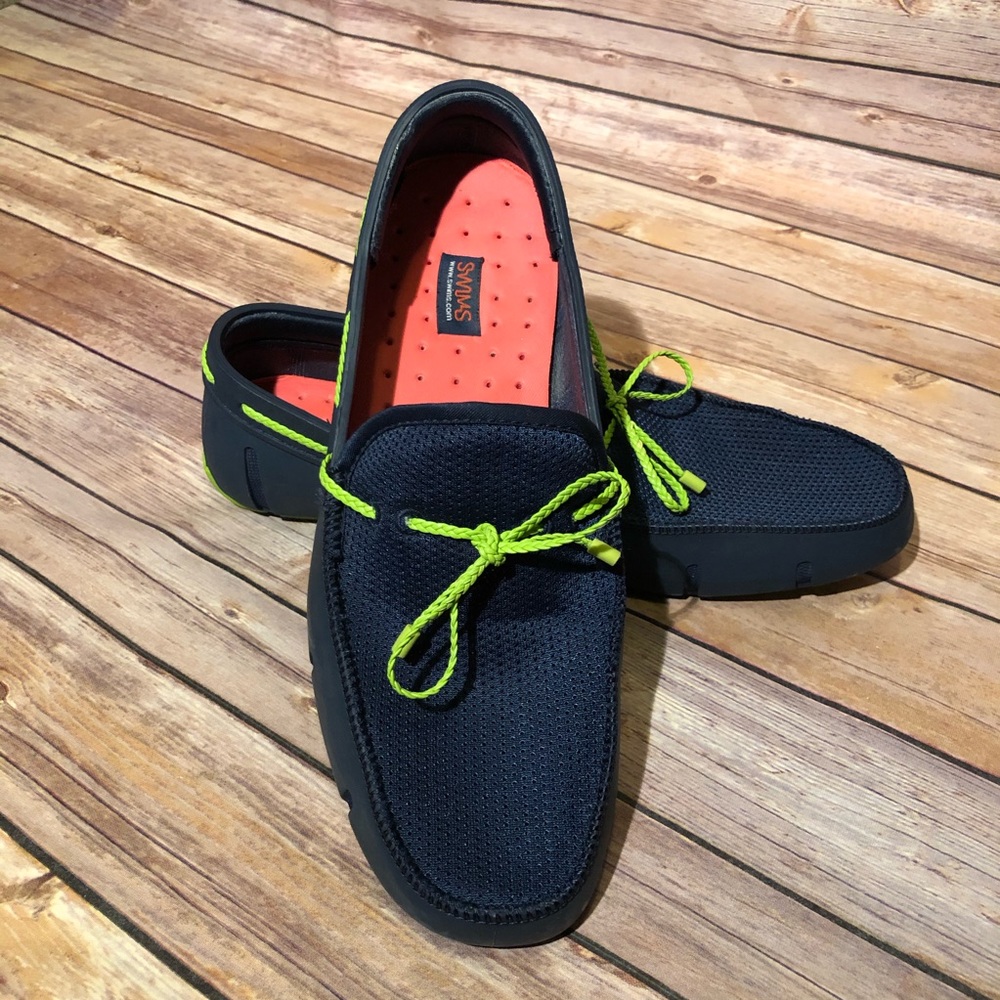 SWIMS Men’s Braided Lace Loafer Navy 10